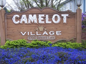 Entrance Sign With Flowers